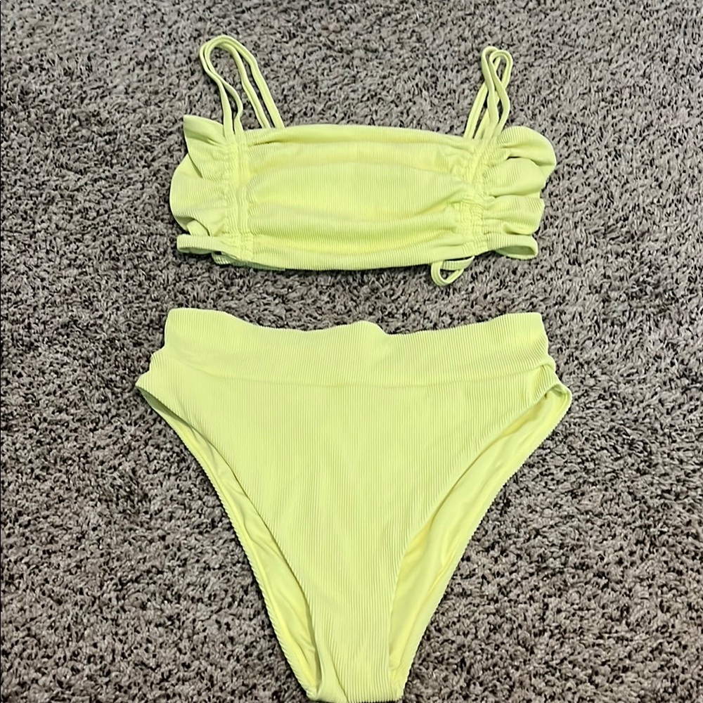 Aerie Neon Yellow Bikini Set